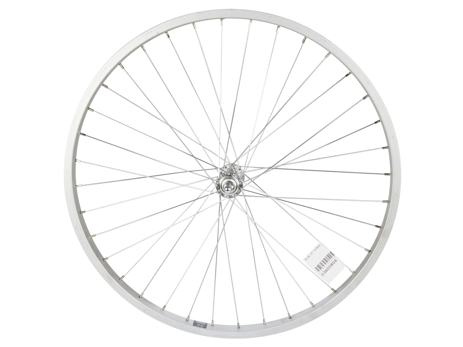 Ryde 26" Framhjul - Aluminiumfälg - 25-559 - Gänga - Silver