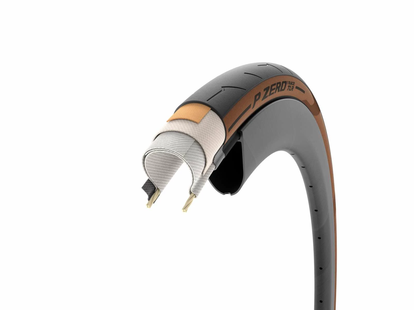 Pirelli P Zero Race TLR Classic - Fällbara Däck 700x26c - Svart / Brun