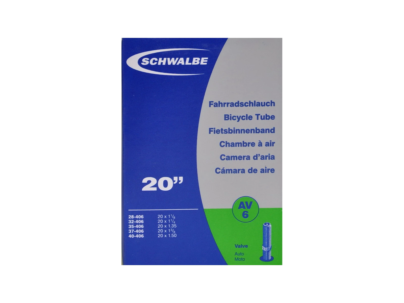 Schwalbe - Slang - 20 X 1,35-1,50 - Bilventil - AV6