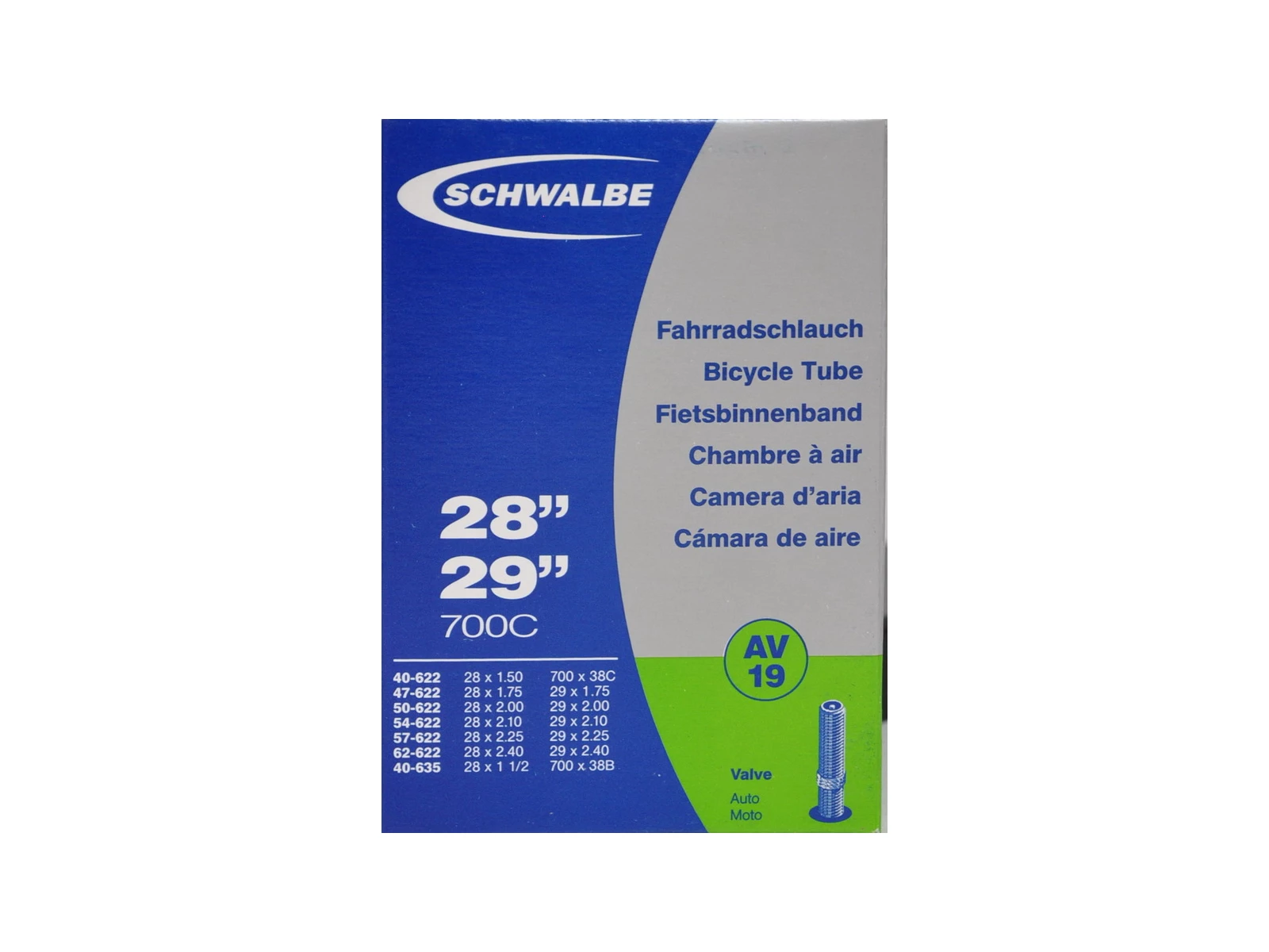 Schwalbe Slang 700 X 40-62c 27/29 Med Bilventil AV19