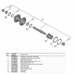 Shimano MT510 - Axelsats För Baknav - E -Thru 12mm Med 142mm Lång Axel