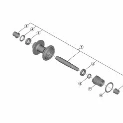 Shimano MT410 - Axeluppsättning E -Thru För Baknav 12 Växlar - Diskens Mittlås - 142mm - FH -MT410