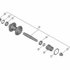 Shimano MT401 - Axeluppsättning För Baknav 12 Växlar - Skivcentrumlås - 135 Mm - FH -MT401